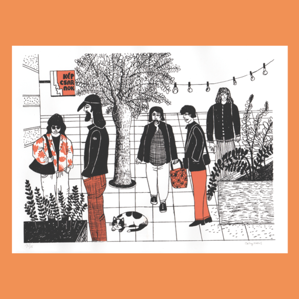 2. Kép Csarnok, noir/orange